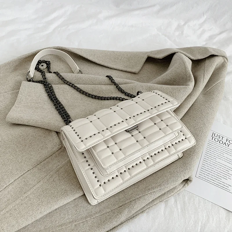 

Designer Bag Female New Fashion Korean Fashion Bag Square Sling Bag Chain Shoulder Crossbody Messenger Bag Purses and Handbags