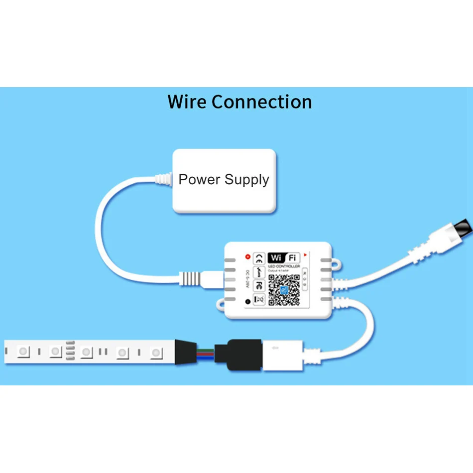 DC5V 24V RGB ленты 5050 2835 Светодиодный Wifi Управление Wi Fi светодиодный полосы ИК пульт