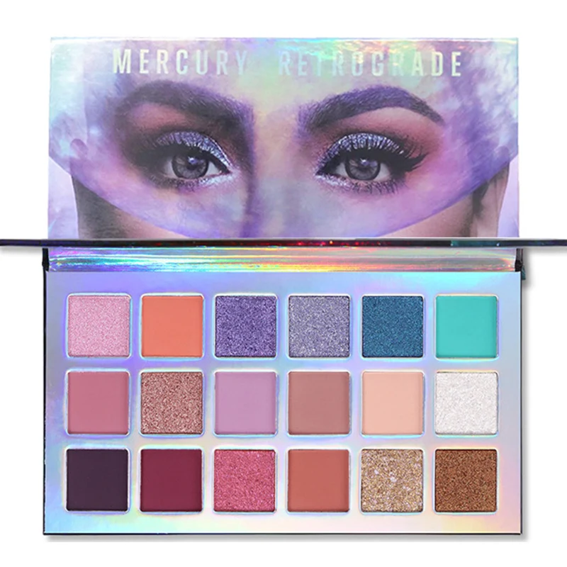 

18 Colors Matte Glitter Eyeshadow Pallete Glitter Shimmer Pigment Eye Shadow Palette Waterproof Eye Shadow Cosmetic Makeup Tool