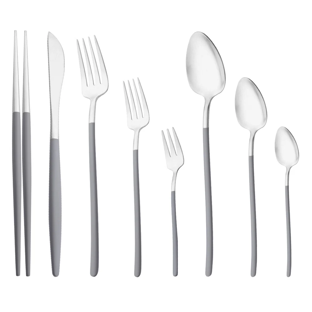 Flatware Knife Cake Fork Spoon Chopsticks 304 Stainless Stee