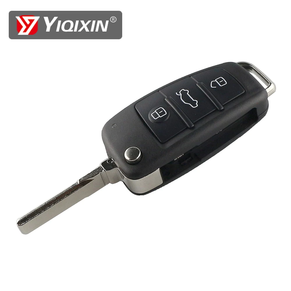 YIQIXIN для Audi Q7 B7 Q3 A3 TT A2 A8 A6 A6L A4 S5 C5 C6 B6 Замена дистанционный ключ автомобиля в виде