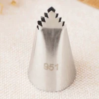 951 95 large size leaves nozzles cake decoration baking tools stainless steel icing piping nozzle cream tip for cupcake pastry