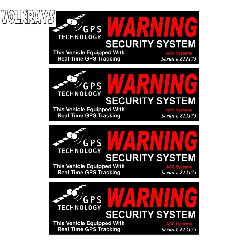 Смешная Автомобильная наклейка Volkrays 4 X аксессуары для систем безопасности с Gps
