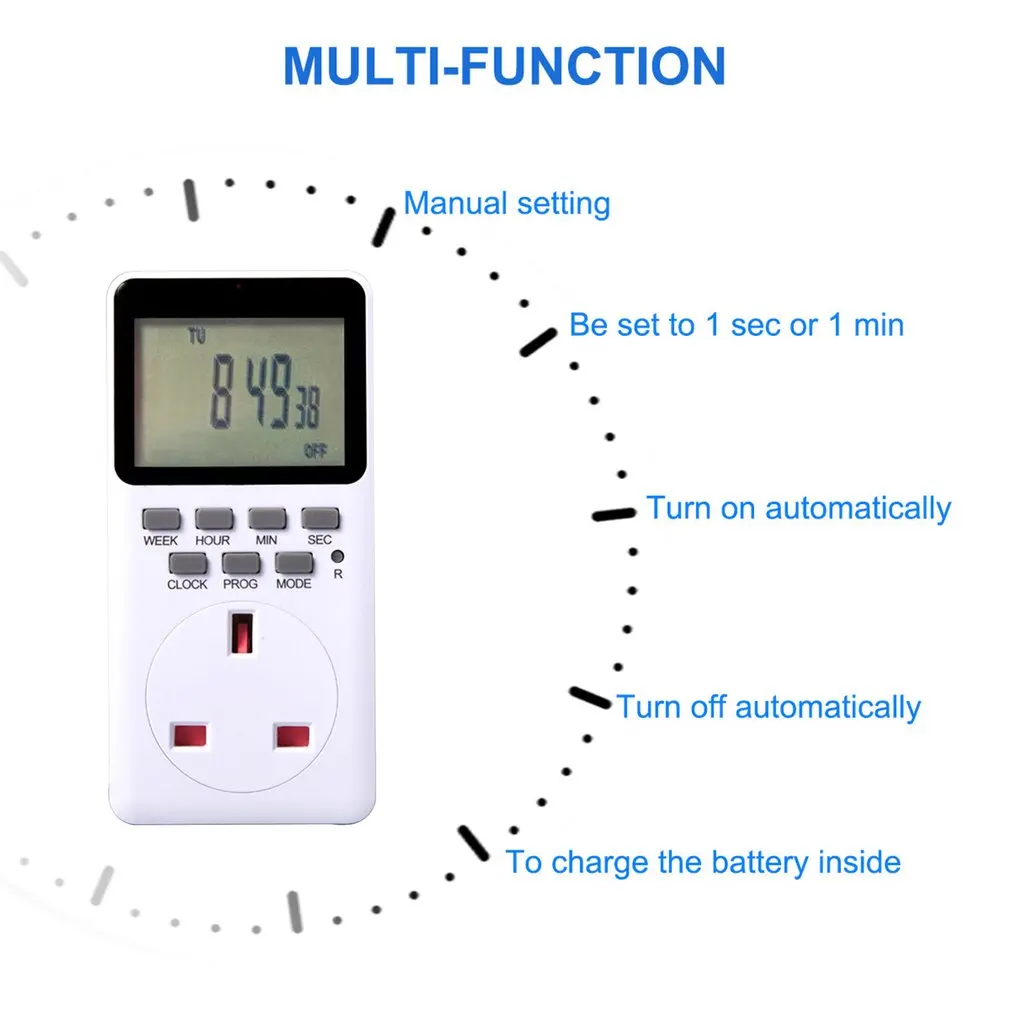 

Intelligent Digital Display Socket Timing Switch Household Timing Socket Smart Socket Electronic Digital Timer