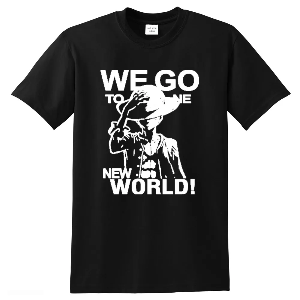 

Футболка luffy мужская с круглым вырезом, тенниска из 100% хлопка, майка цельный костюм с аниме, уличная одежда в стиле хип-хоп