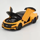 Модель спортивного автомобиля Camaro из сплава 132, Игрушечная модель со звуком и светом, игрушечный автомобиль для детей, подарки