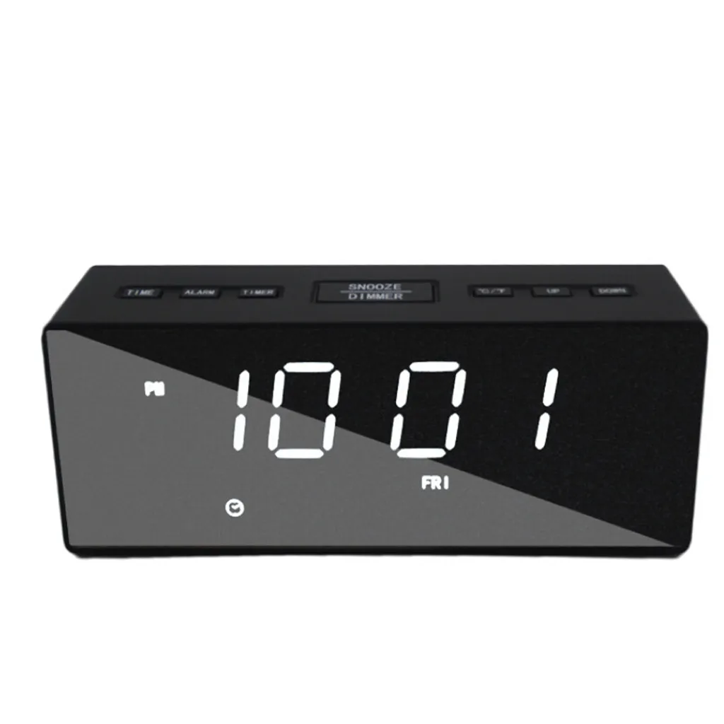 Горячее зеркало будильник Многофункциональный обратный отсчет Led электронные