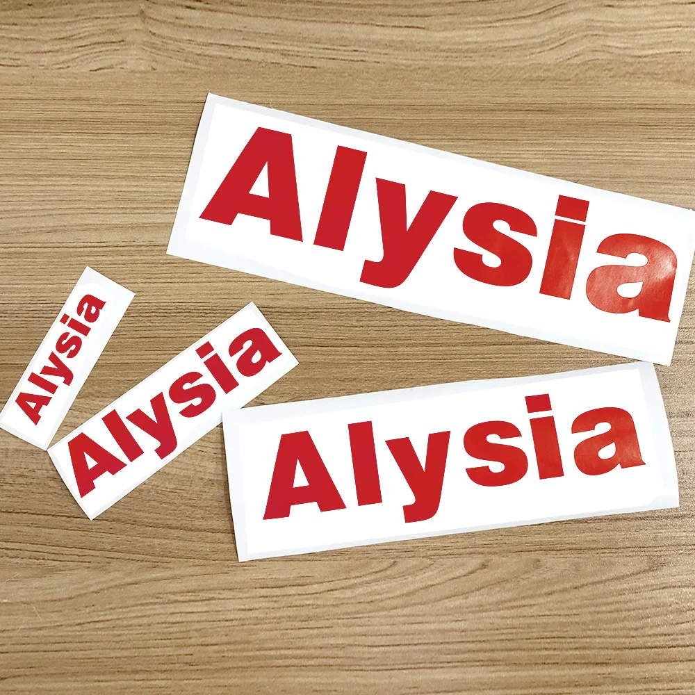 Виниловая наклейка с именем на заказ персонализированная Красная этикетка из