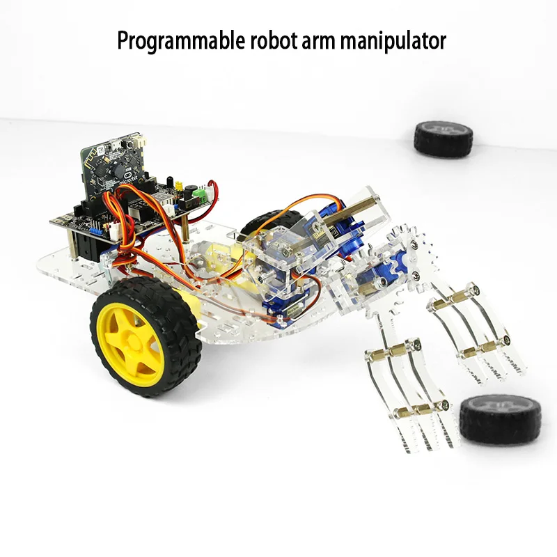 Programmable Robotic Arm Microbit Smart Car Kit Supports Makecode Graphics