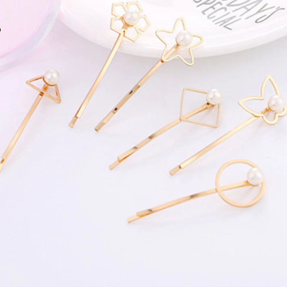 

1pc Alloy Pearl Hair Clips For Ladies Girl Party Headwear Pins Beauty Tools Accessories Gift