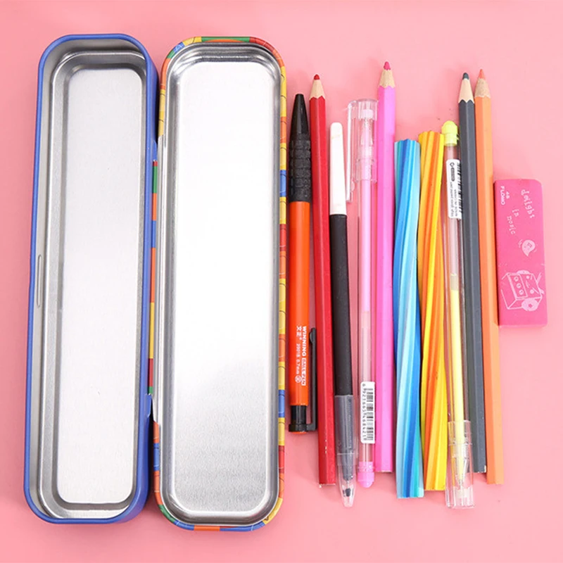 Creative Metal Stationery Box Korean Multi-Functional Tin Pen For Primary School Students | Канцтовары для офиса и дома