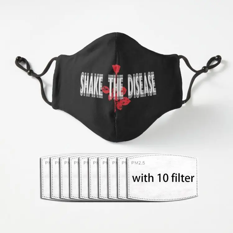 

Shake the Disease Mask Adult Mask Dust Reusable Luxury Polyester Face Mouth Mask With Filter