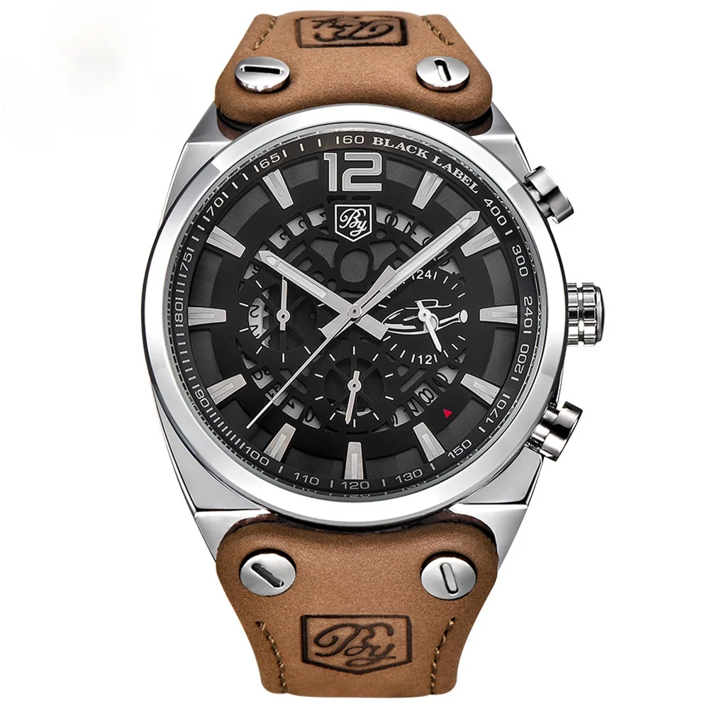 

Top Brand Casual Sport Watches For Men Luxury Designer Leather Wrist Watch Waterproof Man Clock Fashion Quartz Wristwatch