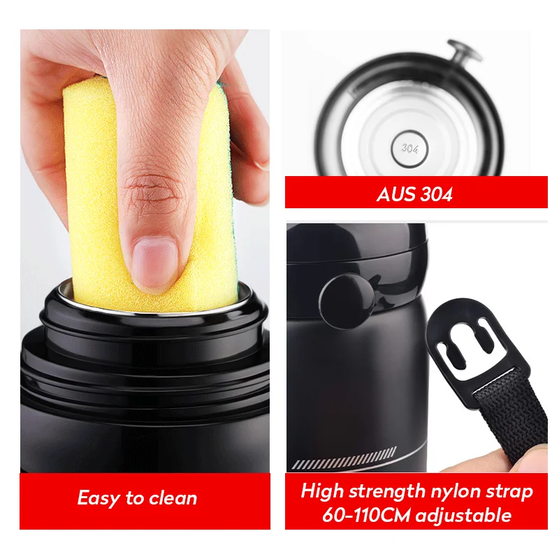 Дорожный термос 800 мл из нержавеющей стали кружка уличный вакуумная фляжка