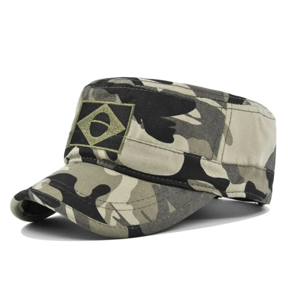 

New Arrival Army Camouflage Male Baseball Cap Men Embroidered Brazil Flag Caps Outdoor Sports Tactical Hat Casual Hunting Hats