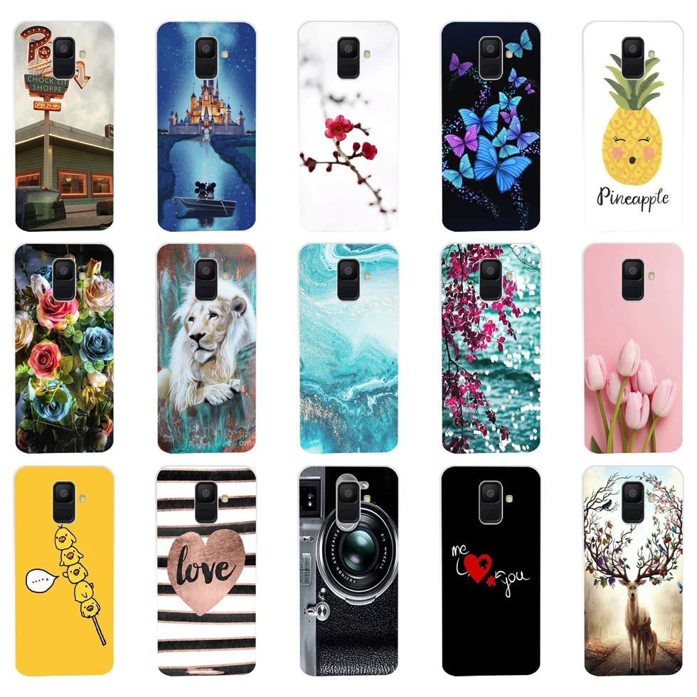 Силиконовый чехол для телефона Samsung Galaxy A6 2018 Dual SIM SM A600 A600F мягкая задняя крышка из