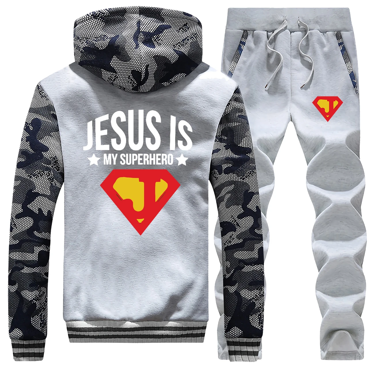 Мужской спортивный костюм худи супергерой и штаны Забавный с надписью My Super Hero IS