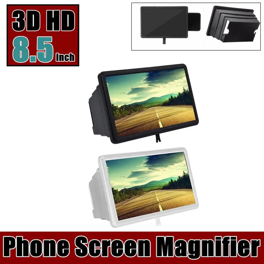 

New 3D Mobile Phone Screen Magnifier Video Amplifier Stereoscopic HD Amplifying Stand Movie Video Desktop Smartphone Amplifier