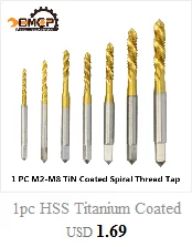 1 шт. HSS M2/M2.5/M3/M3.5/M4/M5/M6/M8 винтовой кран титановое покрытие сверло метрический ручной кран Прямой Флейта Резьба Кран
