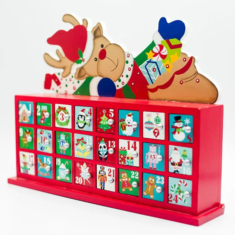 Рождественская деревянная окрашенная коробка для хранения Y1AB|Рождественские