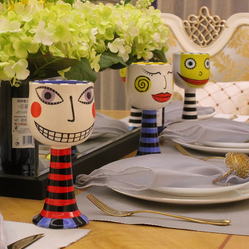 Разноцветная Высокая чашка модная индивидуальная для мороженого кофейная бокал