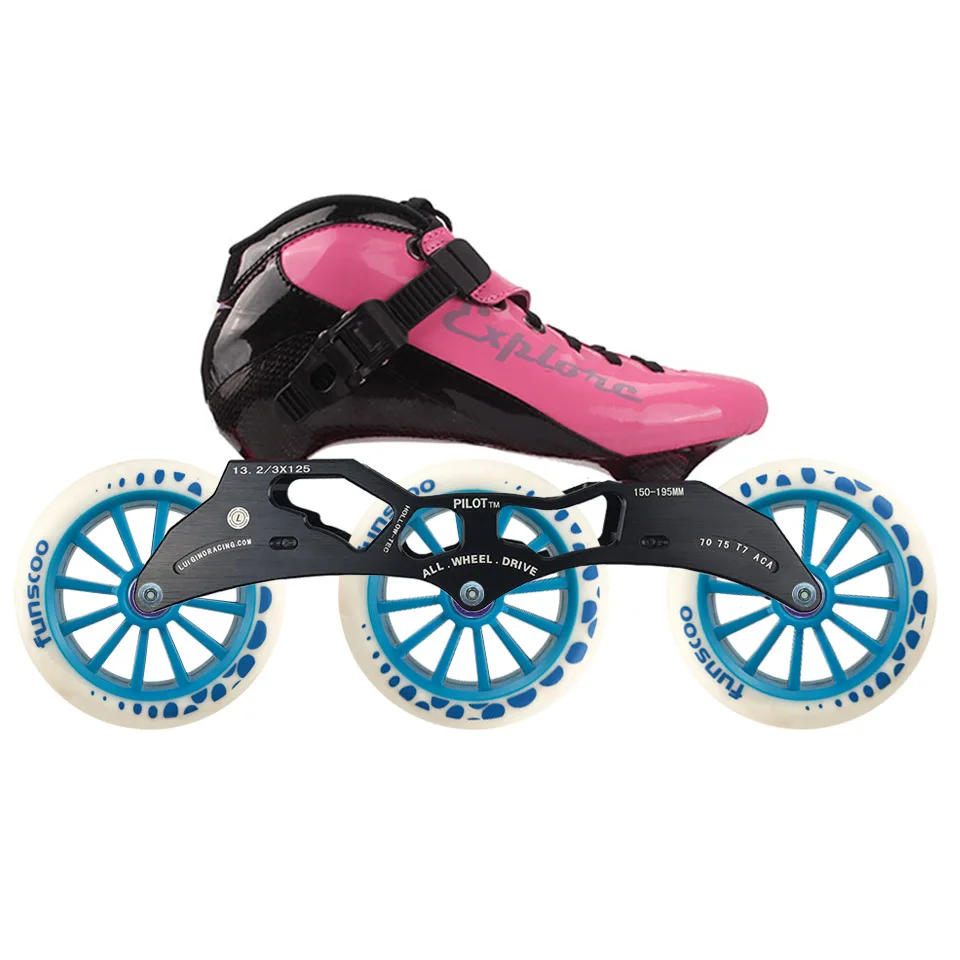 ISPORTS скоростные роликовые коньки из углеродного волокна для соревнований 3*125 мм или 4*100/110 мм уличные гоночные коньки Patines роликовые коньки SH56