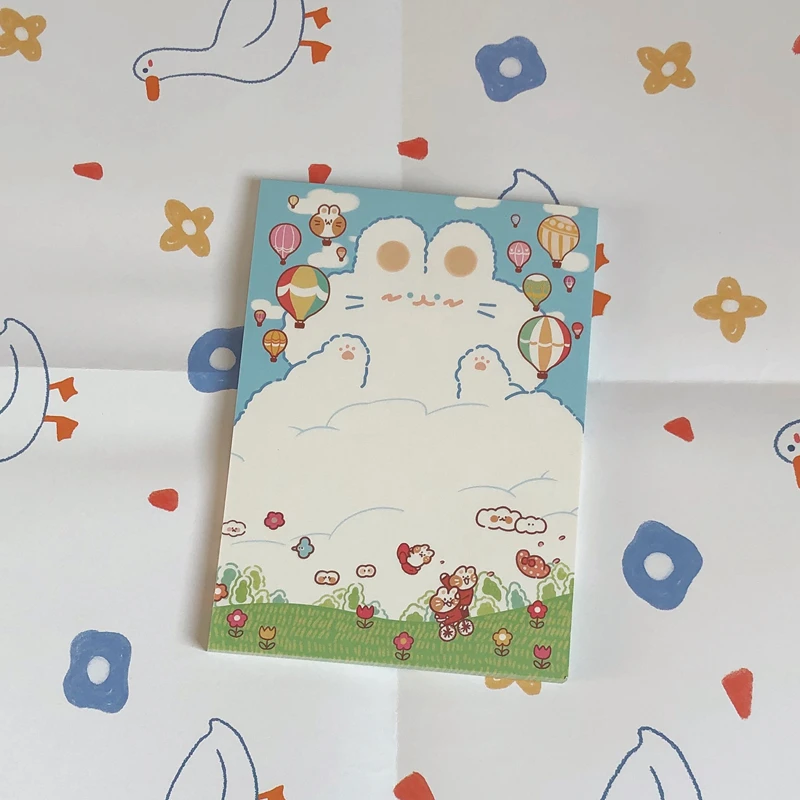 Большой блокнот для записей Kawaii корейский с радужным сыром кошек 50 листов в
