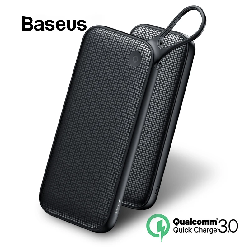 Baseus 20000 мАч Внешний аккумулятор двойная Быстрая зарядка 3,0 USB Внешняя батарея для iPhone 11 Pro Max 18 Вт PD Быстрая зарядка