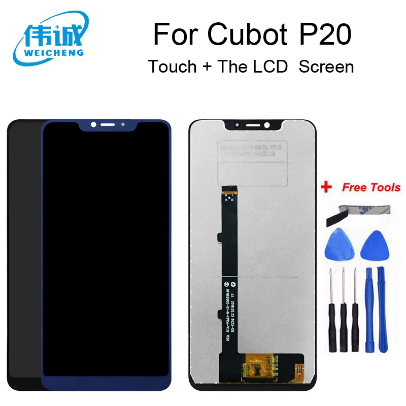 ЖК-дисплей WEICHENG для Cubot P20 кодирующий преобразователь сенсорного экрана в сборе