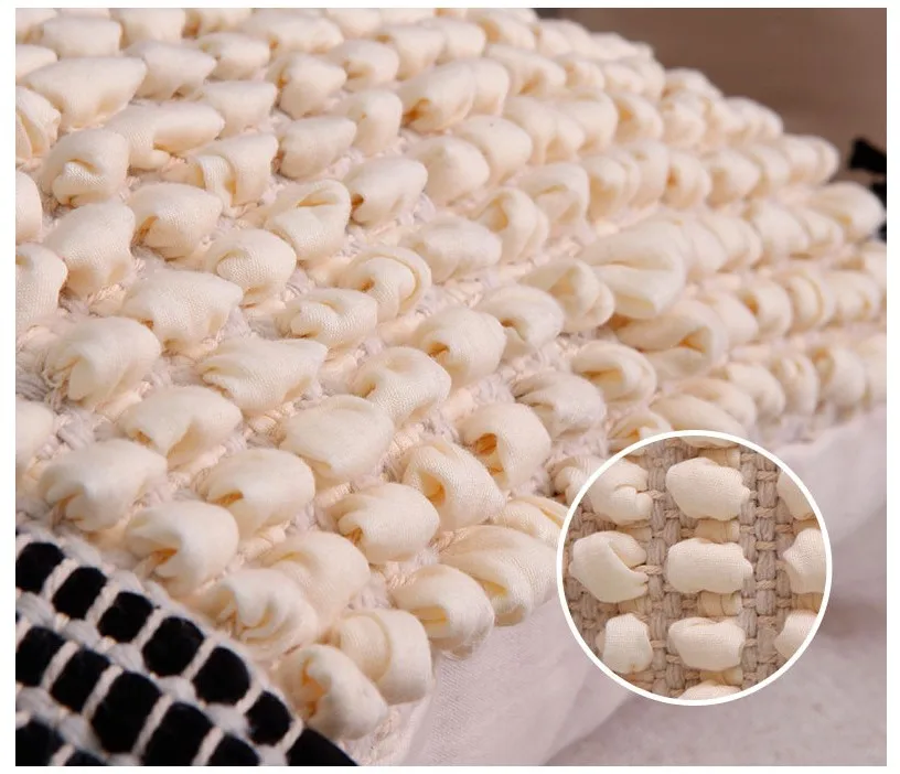 Ручная работа черный бежевый домашний декор наволочка с вышивкой серый