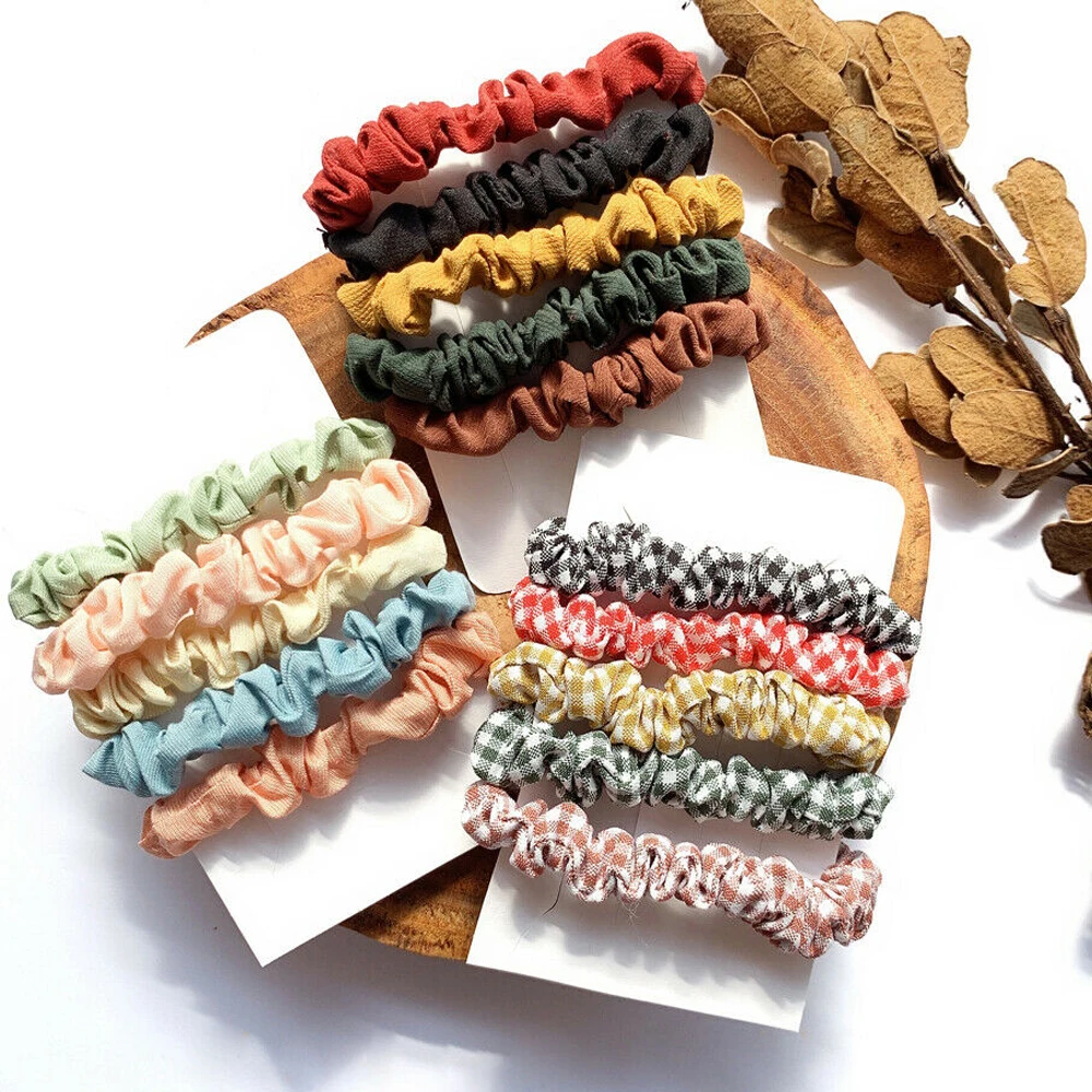 

1 Set Fashion Hair Scrunchies Hair Ties Hair Bands Hair Rings Ponytail Holder Hairbands Women Girls Hair Accessories Headwear