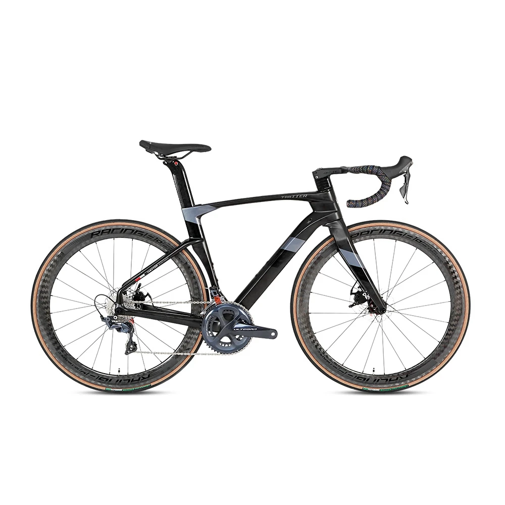 

TWITTER professional competition design CYCLONE RIVAL-22S oil Disc brake large set of aluminum wheels700c carbon fiber road bike