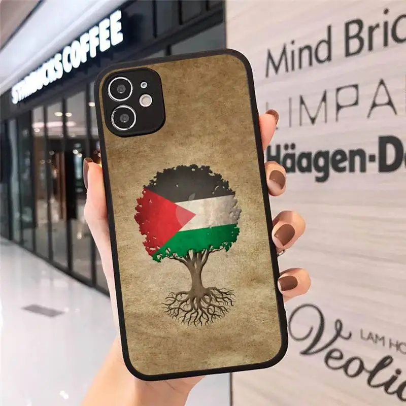 

Palestine Flag Phone Case For iphone 12 11 8 7 plus mini x xs xr pro max matte transparent cover