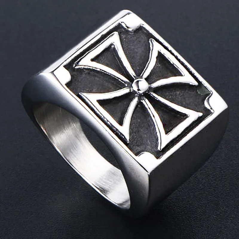 Винтаж в готическом стиле Пособия по немецкому языку армии кольцо с железным