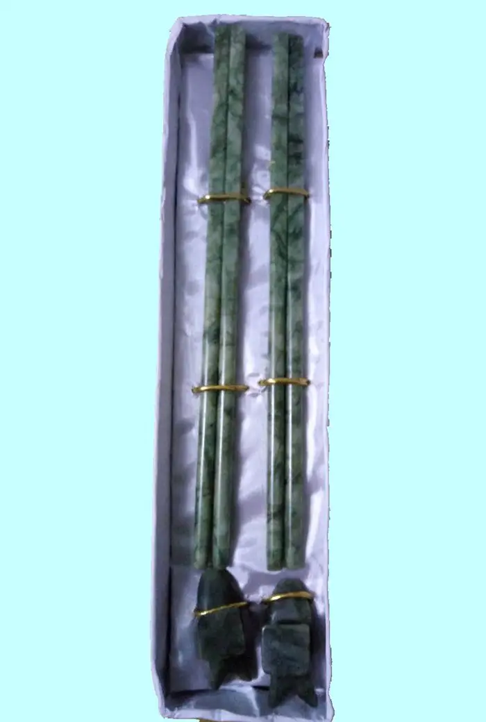 Натуральные палочки для еды из ланьтяного нефрита | Дом и сад