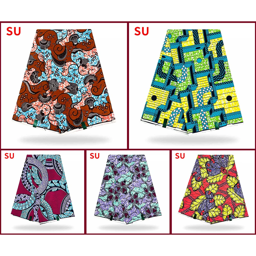 

Wholesale Price 2021 Guaranteed Veritable 100% Cotton Nigerian Ankara African Real Wax Prints Fabric 6 Yards