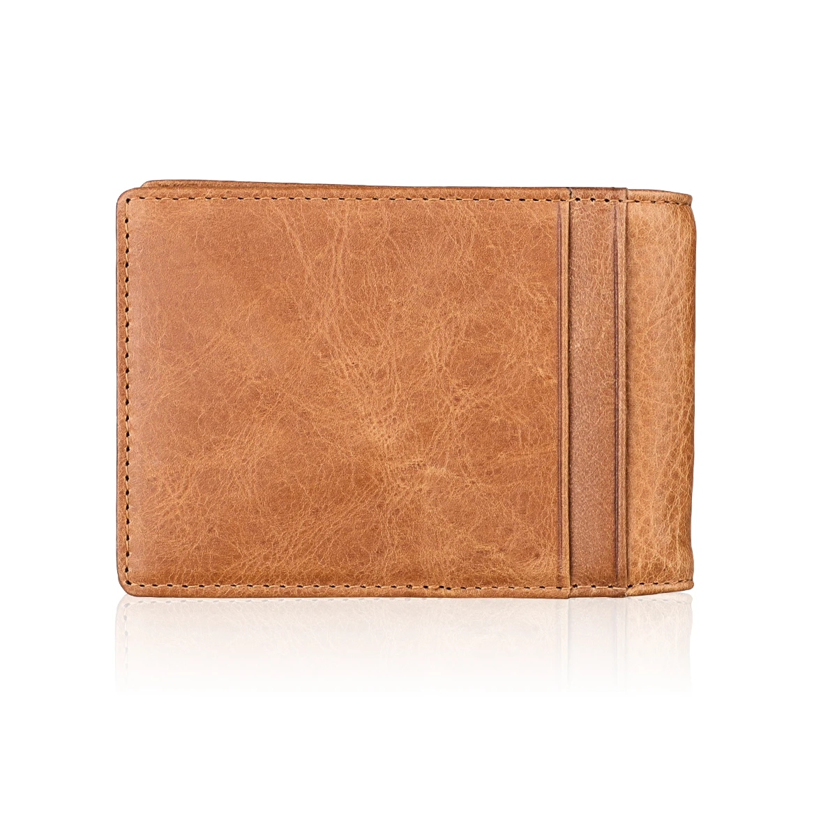 Зажим для денег мужчин и женщин роскошный подлинный короткий тонкий RFID