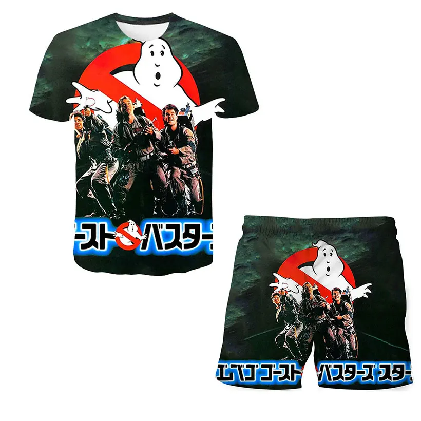 

Ghostbusters Suit Kid Short Sleeve 3d Boys Girls Top Summer Boys T-shirt Print 4 5 6 7 8 9 10 11 12 13 14 Year T-shirt+shorts