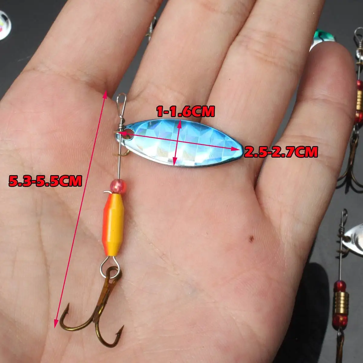 

30pcs Set Fishing Lure Bait Metal Spoon Spinnerbait Tackle Spinner Artificia Jig Bait Trout Fishing