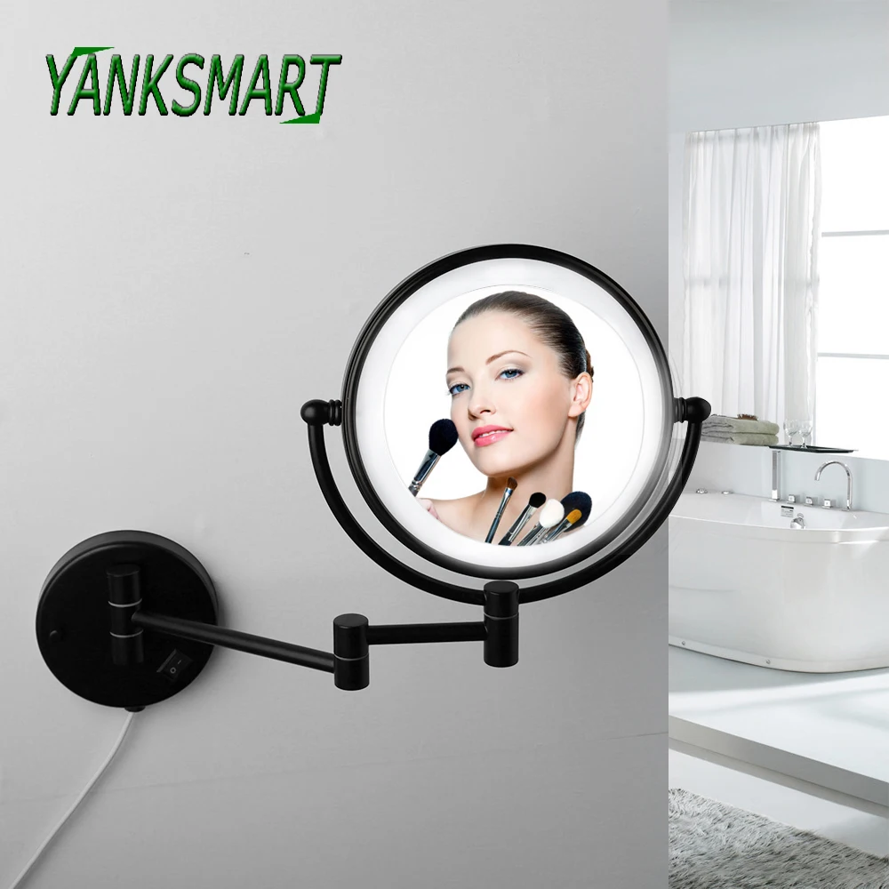 YANKSMART складной стиль светодиодный 8 дюймовый 3X увеличительное настенное