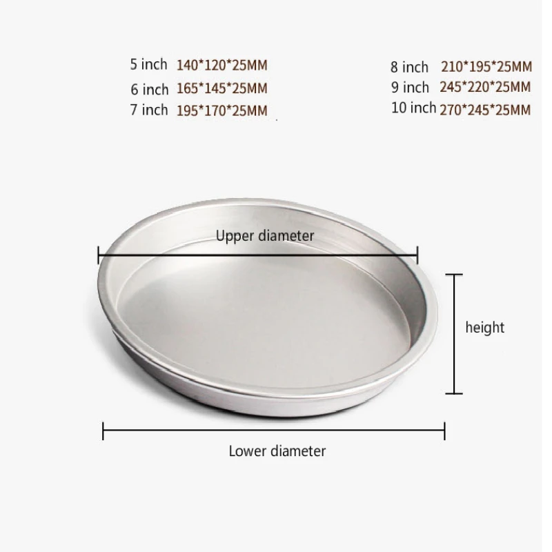 5-10 дюймовые противни для пиццы Противни Глубокая Круглая Алюминиевая