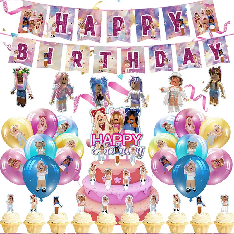 Розовое украшение на день рождения для девочек тематический воздушный шар с