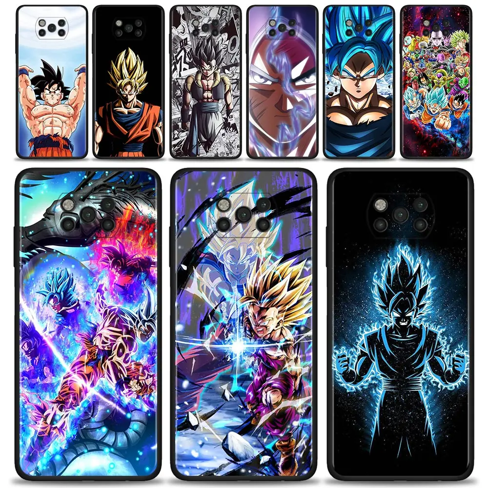 

Anime DBZ Phone Case For Xiaomi Mi Poco X3 Pro F3 X3 GT M3 X3 NFC F1 M3 Pro 5G F3 GT Black Soft Silicon Cover Coque Shell