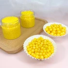 Съедобные жемчужные желтые бусины 15 г, сахарные шарики, конфетные шарики для помадки, свадебные бриллианты