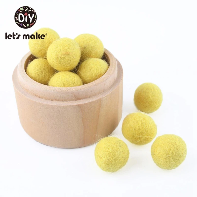 Yellow 120 шт 20 мм шарик из шерстяного войлока помпоны шарики DIY домашний декор для детской комнаты Висячие зеленые розовые белые лаймовые фиолетовые фетровые шары - Цвет: Yellow