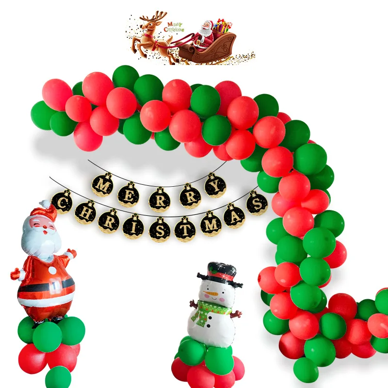 

Christmas Party Supplies Snowman Santa Claus Balloons Merry Christmas Latex Balloons for Home Office Party Favor Decor