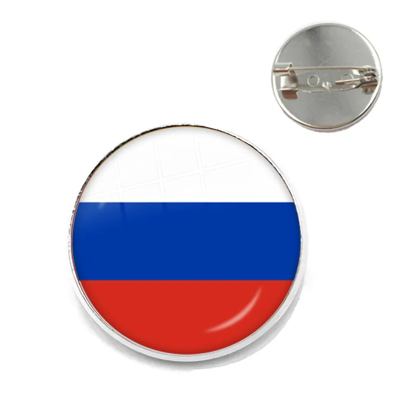 Национальный флаг Стеклянная брошь из кабошона Корея, сербиа, Россия, Словения, Аргентина, США, Турция, Испания, Доминика воротник булавки подарок - Окраска металла: 5