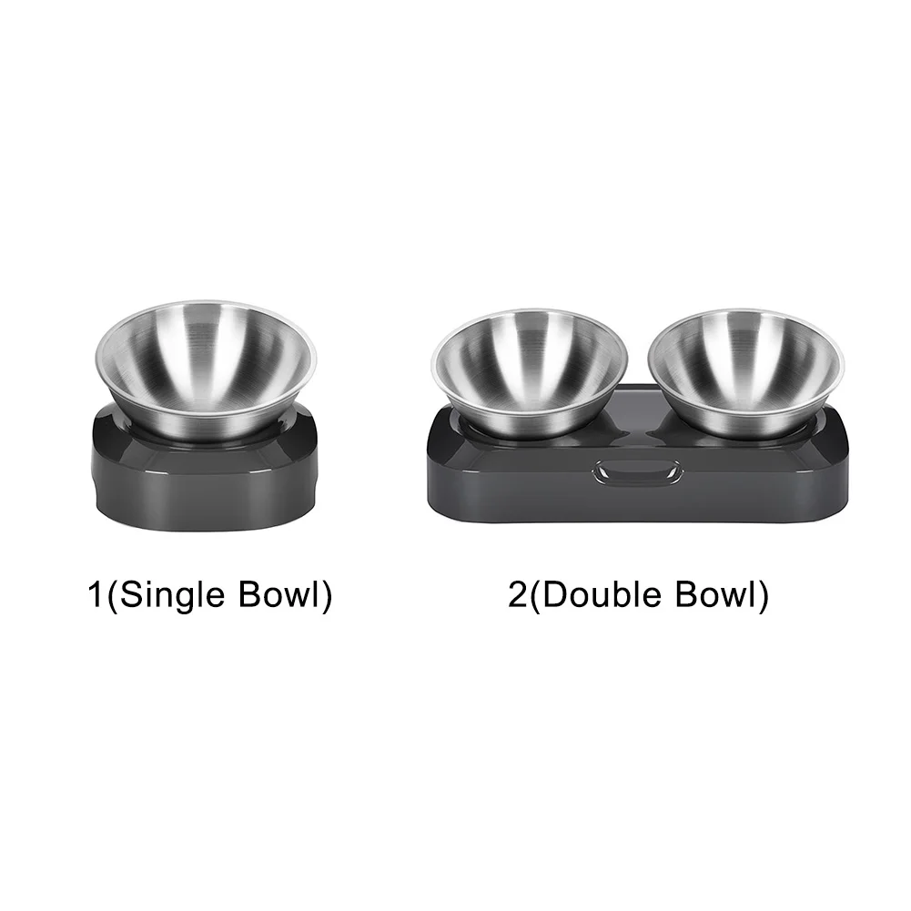 

Stainless Steel Cat Bowl Feeder Pet Food Water Bowls with Stand Metal Easy Cleaning Cats Dogs Double Single Pet Feeding Bowl