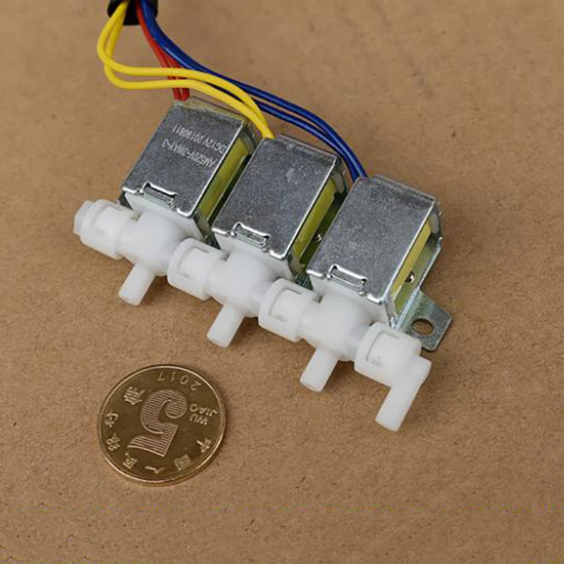 3 сторонний нормально закрытый электромагнитный мини клапан постоянного тока 12 В
