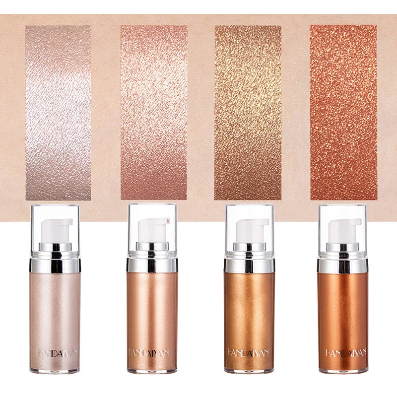 Makup Bronzer& хайлайтер палка 4 цвета 3D контур макияж высокая глянцевая жидкость лицо Водонепроницаемый сияющий блеск палка косметика